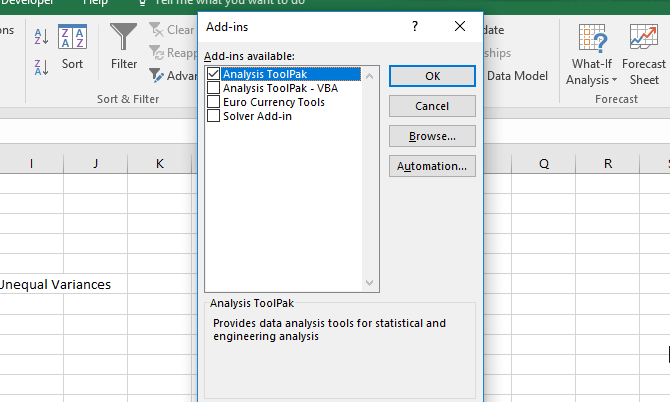 analysis toolpak in excel mac